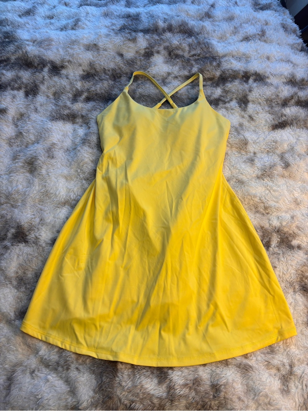 NWOT HALARA Bright Yellow tennis dress with easy peasy and pockets